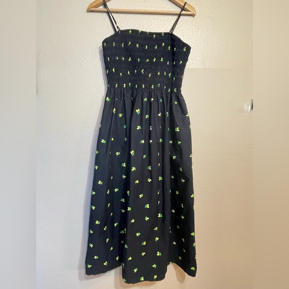 A New Day Black Dress with Lemon Floral Pattern - Picture 2 of 8